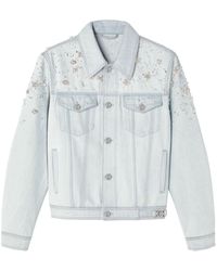 Versace - Embellished Denim Jacket - Lyst