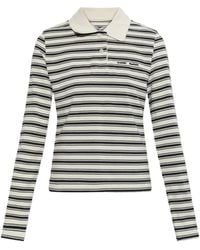 Samsøe & Samsøe - Sadonell Striped Long-Sleeve Polo Shirt - Lyst