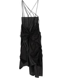 Yohji Yamamoto - Ruched Midi Skirt - Lyst
