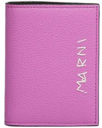 Marni - Logo-Embroidered Billfold Wallet - Lyst