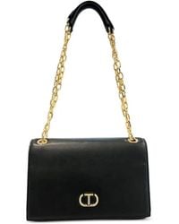 Twinset - Logo-Plaque Chain-Strap Crossbody Bag - Lyst