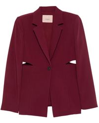 Twinset - Cut-Out Single-Breasted Blazer - Lyst