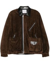 Sacai - Suede Blouson - Lyst