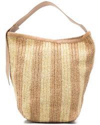 Alysi - Schultertasche Aus Bast - Lyst