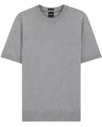 BOSS - Short-Sleeve Knitted Sweater - Lyst