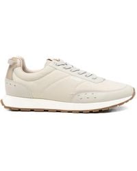 BOSS - Logo Quilted Leather Sneakers - Lyst