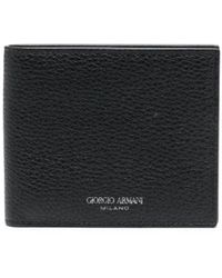 Giorgio Armani - Portemonnaie Aus Strukturiertem Leder - Lyst