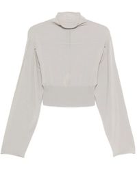 Rick Owens - Con Cropped-Pullover mit Stehkragen - Lyst