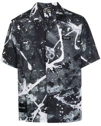 Izzue Camisa con grafiti estampado - Negro