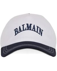 Balmain - Two-Tone Cotton Cap - Lyst