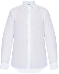 Etro - Cotton Jacquard Shirt With Gecko Motif - Lyst