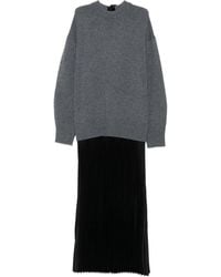 Maje - Pleated Sweater Dress - Lyst