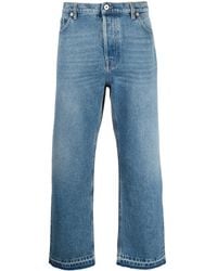Valentino Garavani - Dual Material Denim Trousers - Lyst