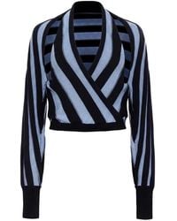 Hellessy - Gestreifter Artin Pullover Mit V-Ausschnitt - Lyst