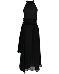 Azeeza - Dany High-neck Braided-waist Midi Dress - Lyst