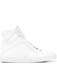 Zadig & Voltaire - High Flash Lace-Up Sneakers - Lyst