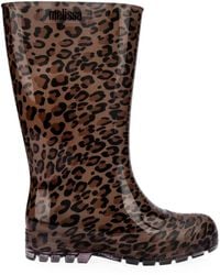 Melissa - Welly Leopard-Print Boots - Lyst