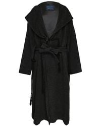 Yohji Yamamoto - Hooded Belted Duffle Coat - Lyst