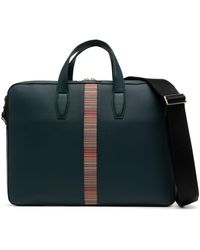 Paul Smith - Signature Stripe Leather Briefcase - Lyst