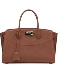 Ferragamo - New Studio Soft Large Hand Bags - Lyst