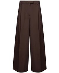 Thelatest - Deva Pleated Wide-Leg Trousers - Lyst