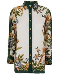 FARM Rio - Floral-Print Long-Sleeve Shirt - Lyst