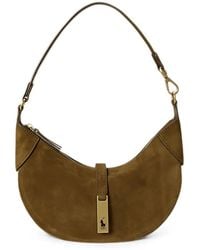 Polo Ralph Lauren - Mini Polo Id Suede Shoulder Bag - Lyst
