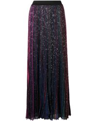 Missoni - Sequin-embellished Pleated Striped Skirt - Lyst