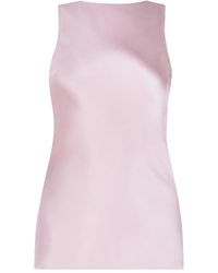 Nina Ricci - Draped Satin Halterneck Blouse - Lyst