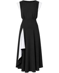KARL LAGERFELD - Draped Panelled Midi Dress - Lyst