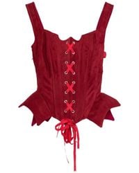 MITILIANE COUTURE - Lace-Up Suede Corset - Lyst