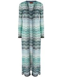 Missoni - Cardigan Long À Chevrons - Lyst