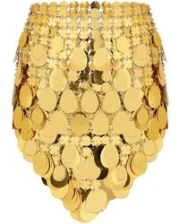 Rabanne - Gold Sparkle Assembly Mini Skirt - Lyst