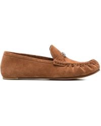 Casadei - C-Chain Suede Loafers - Lyst