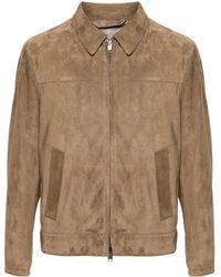 Brioni - Veste En Daim À Empiècements Contrastants - Lyst