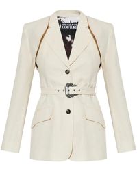 Versace Jeans Couture - Blazer Met Ceintuur - Lyst