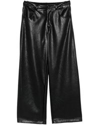 PHILIA LOFT - Crinkled Wide-Leg Trousers - Lyst