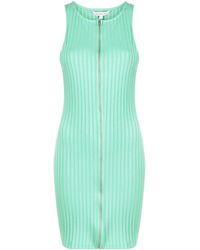 Calvin Klein - Zip-up Ribbed Dress - Lyst