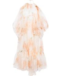 Zimmermann - Natura Organza Midi Dress - Lyst