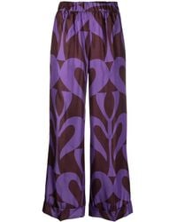 P.A.R.O.S.H. - Graphic-print High-waisted Trousers - Lyst