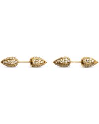 Burberry - Small Spear Pavé-Set Earrings - Lyst