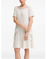 Joseph Ribkoff - Mesh-Panel Short-Sleeve Mini Dress - Lyst