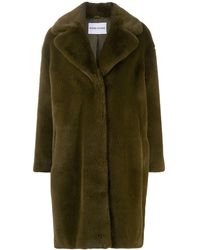 STAND Oversized Shearling Coat - Green