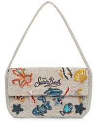 MC2 Saint Barth - Pearl Bead-Embellished Shoulder Bag - Lyst