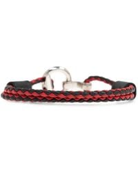 Ferragamo - Gancini Braided Calf Leather Bracelet - Lyst