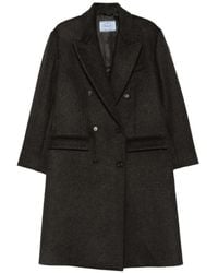 Prada - Double-Breasted Coat - Lyst