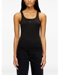 DIESEL - Slim Tank Top With Laser-Cut Oval D - Lyst