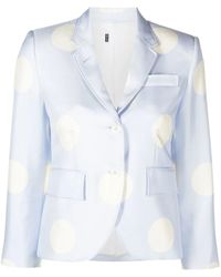 Thom Browne - Polka-Dot Print Silk Blazer - Lyst