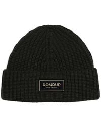 Dondup - Logo-Plaque Beanie Hat - Lyst
