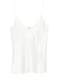 SOLOTRE - Satin V-Neck Top - Lyst